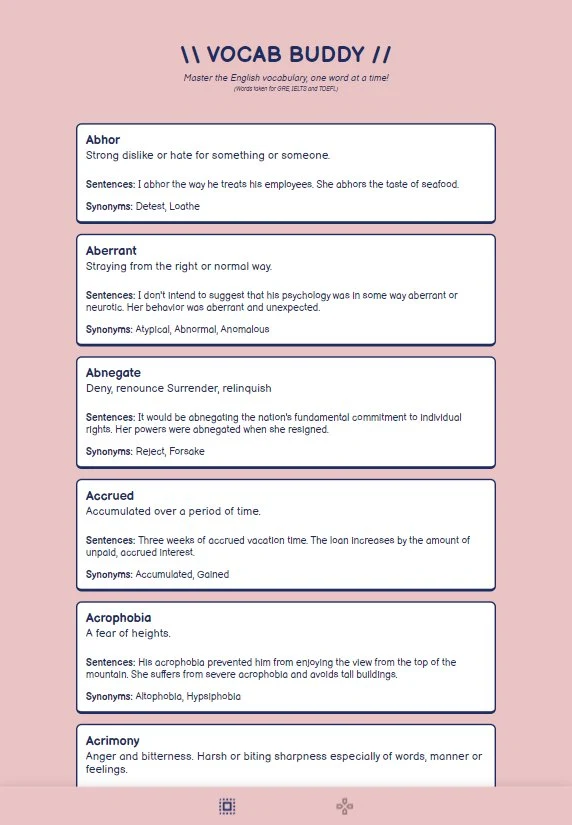 Vocab Buddy screenshot